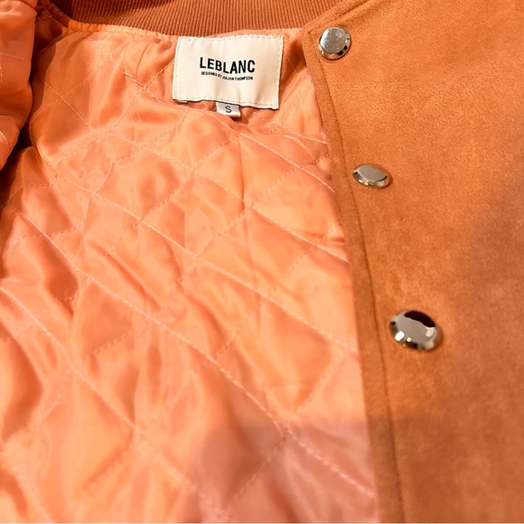 LEBLANC Faux Suede Bomber Jacket - Size Small - Picture 11 of 13